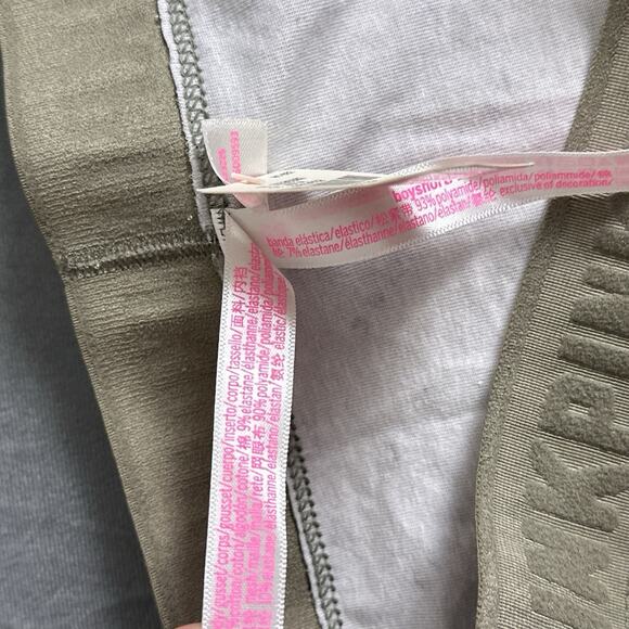 Pink Victoria's Secret Boyshort Boxer 2018 Medium Olive Green Panties Panty New - Picture 9 of 10